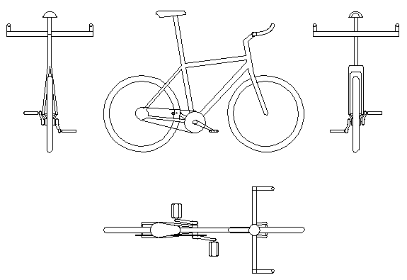 Bicycle-AS2890-3 – free CAD block preview