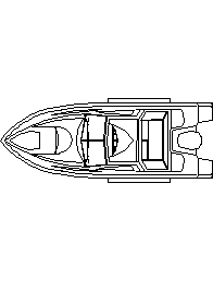 Boat Plan View – free CAD block preview