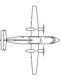 Dash 8 Q200 Aeroplane CAD block preview