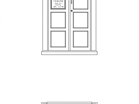 Dr Who Tardis - Police Box CAD block preview