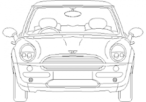 E-MINI  - Front View CAD block preview