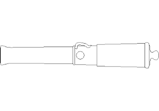 French Artillery Tube circa 1750 - Elevation – free CAD block preview