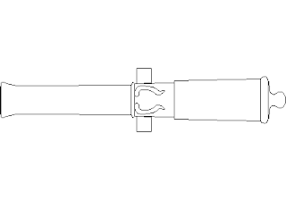 French Artillery Tube circa 1750 - Plan – free CAD block preview