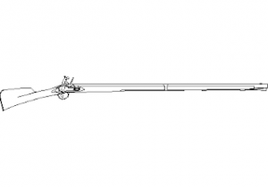 French Musket CAD block preview