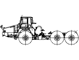 KOMATSU HM 400-2 Articulated Dump Truck Side View CAD block preview