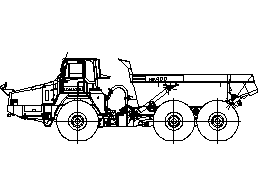 KOMATSU HM 400-2 Articulated Dump Truck Side View with Tray CAD block preview