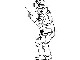 A person welding CAD block preview