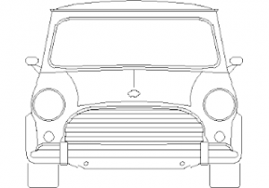 MINI  - Front View CAD block preview