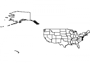 Map of the USA CAD block preview