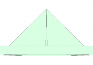 Origami Hat CAD block preview