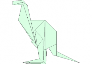 Origami Kangaroo CAD block preview