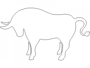 Outline of a Bull CAD block preview