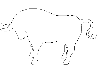 Outline of a Bull – free CAD block preview