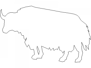 Outline of a Buffalo CAD block preview