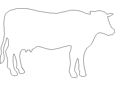Outline of a Cow – free CAD block preview