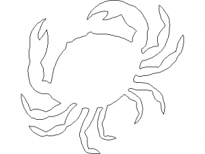 Outline of a Crab CAD block preview