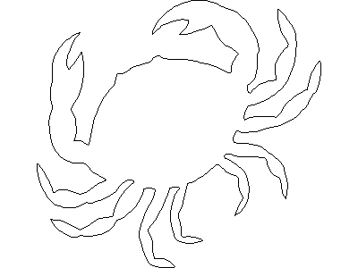 Outline of a Crab – free CAD block preview