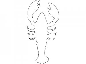 Outline of a Lobster CAD block preview