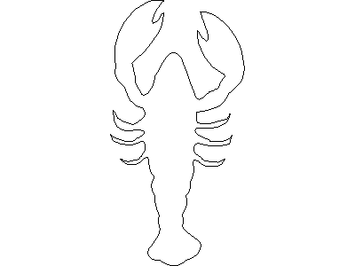 Outline of a Lobster – free CAD block preview