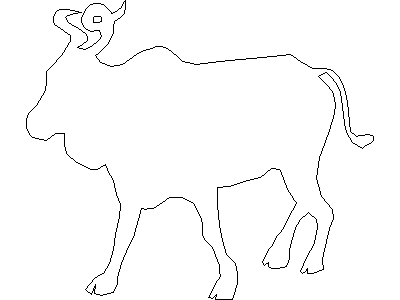 Outline of a Moose – free CAD block preview
