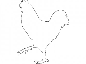 Outline of a Rooster CAD block preview