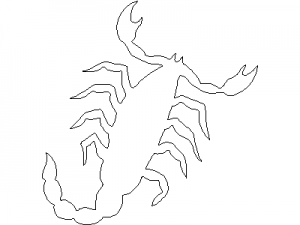 Outline of a Scorpion CAD block preview