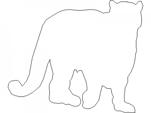 Outline of a Tiger CAD block preview