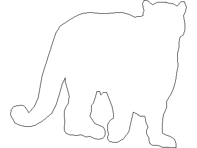 Outline of a Tiger – free CAD block preview