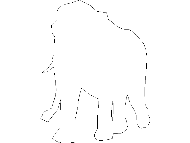 Outline of an Elephant – free CAD block preview