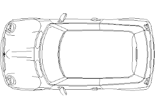 MINI Car - Plan View – free CAD block preview