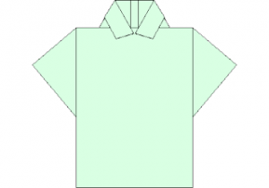 Polo Shirt - Origami CAD block preview