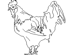 Rooster Side View CAD block preview