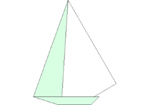 Sail Boat - Origami CAD block preview
