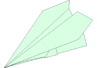 Stunt Plane - Origami – free CAD block preview