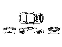 Tesla Car CAD block preview