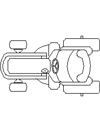 Tractor in Plan View CAD block preview