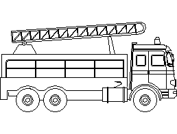 Fire Truck - Elevation View CAD block preview