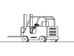 Forklift in Isometric View CAD block preview