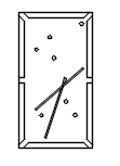 8-Ball Table in Plan View CAD block preview