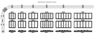 Aluminium Stacker Doors CAD block preview
