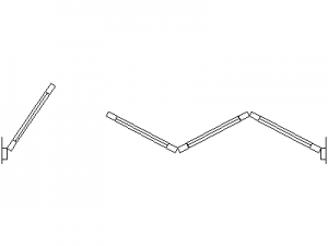A Bi-Fold Door - Plan View CAD block preview
