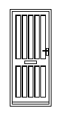 Door Elevation Type 8 CAD block preview