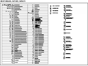 AS/NZS electrical symbols - Circuit Breakers, Switches, Contacts CAD block preview