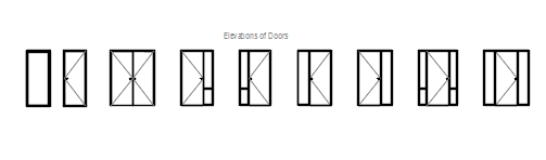 Elevations of Doors – free CAD block preview