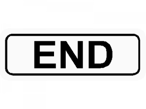End Traffic Sign CAD block preview