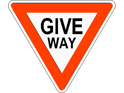 Give Way Traffic Sign – free CAD block preview