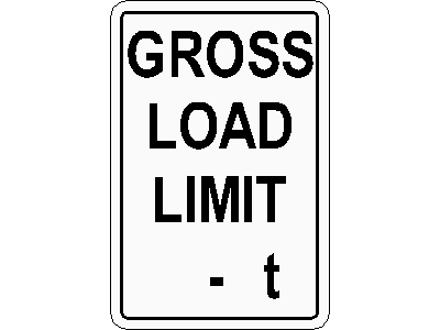Gross Load Limit --t  Traffic Sign – free CAD block preview