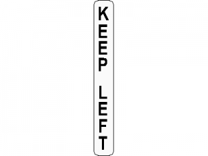 Keep Left Long Traffic Sign CAD block preview