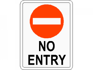 No Entry Traffic Sign CAD block preview