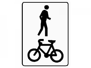 Shared Footway Traffic Sign CAD block preview